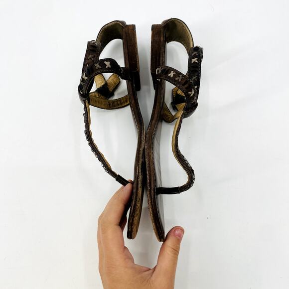 Frye brown 9 Carson Boho Thong sandals - Picture 4 of 6